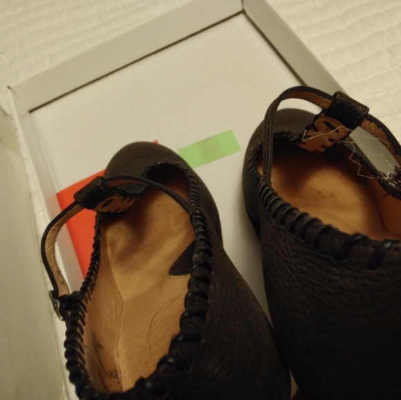 Leather T Strap Wedges - Picture 10 of 13